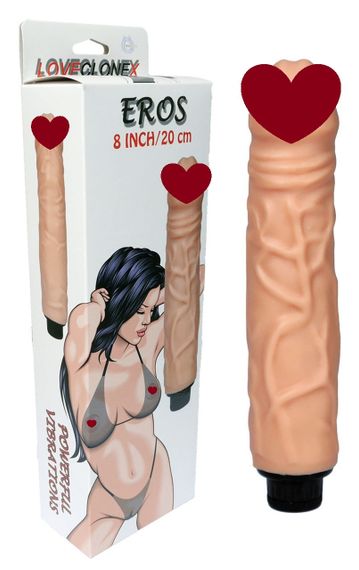 Вібратор Boss Series - Eros Loveclonex 8", ( длина 23,5 см, диаметр 4 см ), BS2100018 Sex Aura