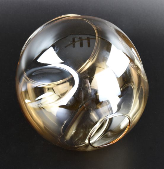 Плафон патрон E27 7075-am 8.5х12х13 см прозоро-бурштиновий