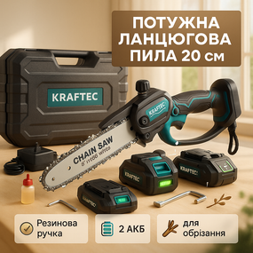 Аккумуляторная пила небольшая Krafftec, Удобная аккумуляторная пила для ремонта, Пилы для обрезки сада NI-81