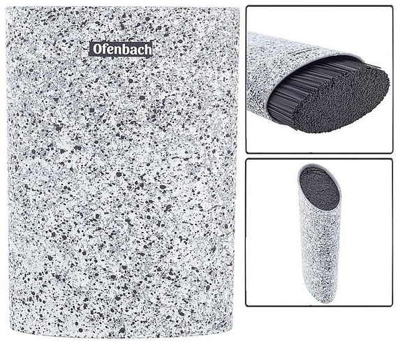 Підставка-колода Ofenbach Snow Marble для кухонних ножів 16х7х22.5см, овальна | Зображення 2