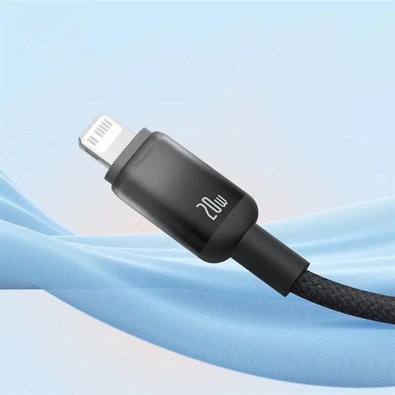 Дата кабель Baseus Discolor Series Fast Charging USB to Lightning 2.4A (1m) (P10374900) Cluster Black | Зображення 1