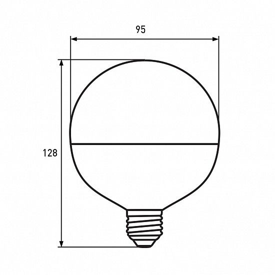 EUROLAMP LED Лампа ЕКО G-95 15W(1300Lm)  E27 3000K (матова) | Зображення 4