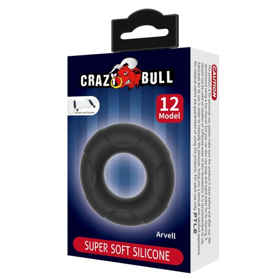 Ерекційне кільце Crazy Bull №12 - Arvel super soft silicone, BI-210350 Sex Aura | Зображення 6
