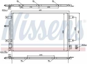 Радіатор, конденсор кондиціонера AUDI A4, NISSENS (940139)