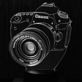 Акриловый светильник-ночник фотоаппарат белый tty-n000108