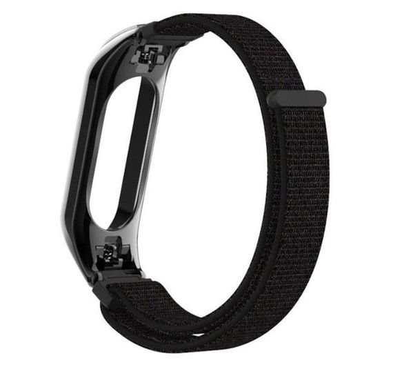 Нейлоновый ремешок для фитнес-браслета Xiaomi Mi Band 3 - Black | Зображення 2
