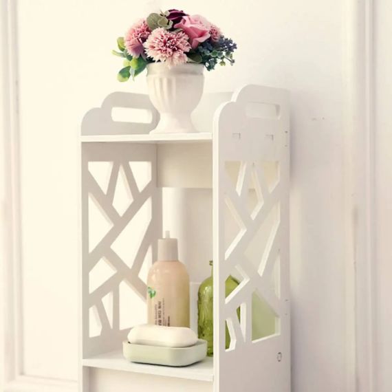 Полиця стелаж пластикова у ванні Етажерка стійка до вологи PK-02 (80cm*15cm*15cm) | Зображення 3