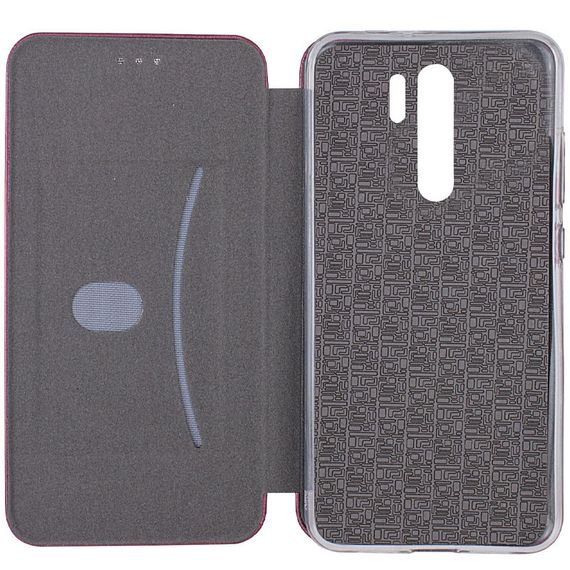 Шкіряний чохол (книжка) Classy для Xiaomi Redmi 9 Слот для візитки, Бордовий | Зображення 2