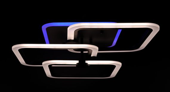 Люстра світлодіодна стельова LED світильник для квартири на стелю лед з пультом 25768 Чорний 13х45х53 см. | Зображення 9