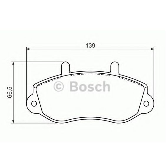 Тормозные колодки Bosch дисковые задние OPEL Movano 2.5 D/RENAULT 2.2,2.5,2.8D -03 0986494288 | Зображення 1
