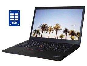 Ультрабук Lenovo ThinkPad T470 / 14" (1920x1080) IPS / Intel Core i3-7100U (2 (4) ядра 2.4 GHz) / 8 GB DDR4 / 256 GB SSD / Intel HD Graphics 620 / WebCam / Win 10 Home / Два АКБ б/в