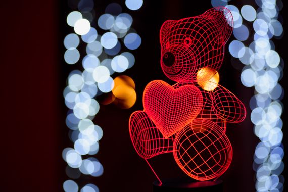 Змінна пластина для 3D ламп "Ведмедик з серцем" 3DTOYSLAMP | Зображення 1