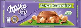 Шоколад молочный с цельными лесными орехами (фундук) Milka Haseln, 270 г