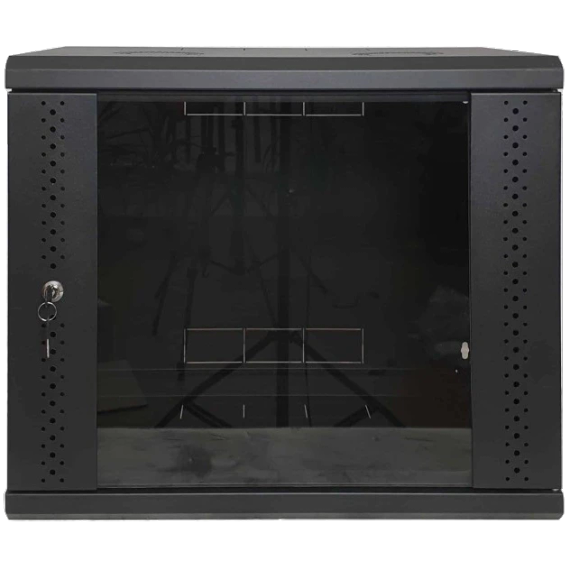 EServer 9U 600х500х503 скло, чорна Шафа - Серверні шафи