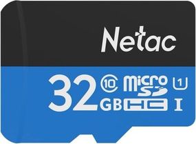 Карта пам'яті Netac microSD 32GB C10 UHS-I R80MB/s + SD (NT02P500STN-032G-R)