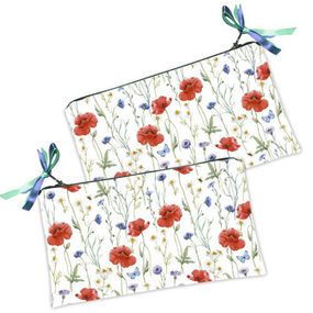 Косметичка жіноча Маки 20х12 см (K_22U008)