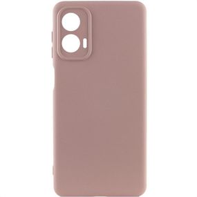 Чохол TPU GETMAN Liquid Silk Full Camera для Motorola Moto G24 Рожевий / Pink Sand