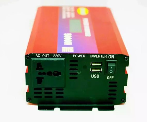 Перетворювач напруги 5000W 12V/24V у 220V з LCD-дисплеєм і підтримкою сонячної панелі • Інвертор для дому, авто, дачі та резервного живлення | Зображення 1