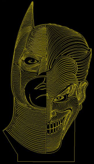 Акриловий світильник-нічник Бетмен Джокер жовтий tty-n000741