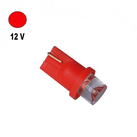 Автолампа Terra T10 / W5W, цоколь W2.1x9.5d, LED вогнутая, красный, 12V, 0,24W | Зображення 1