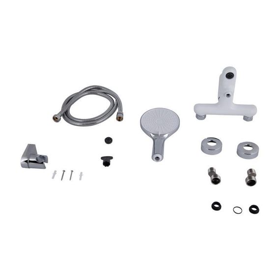 Змішувач для ванни Qtap Jay (з душовим гарнітуром) QTJAY259CRW45553 Chrome/White | Зображення 4