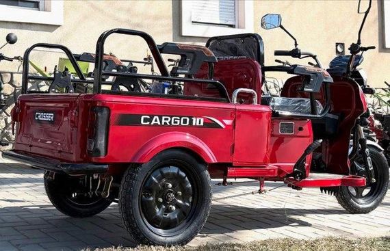 Электротрицикл Crosser CARGO 10 1000W 60V 32Ah, грузовой электроскутер с кузовом до 250 кг Червоний | Зображення 5
