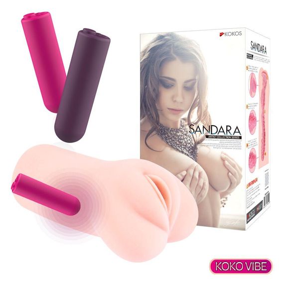 Мастурбатор-вагіна двошаровий Kokos Sandara Vibe Sex Aura | Зображення 3