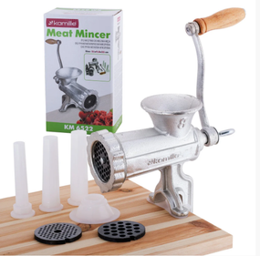 М'ясорубка ручна металева кругла 21*9,8*25см 6522 KAMILLE