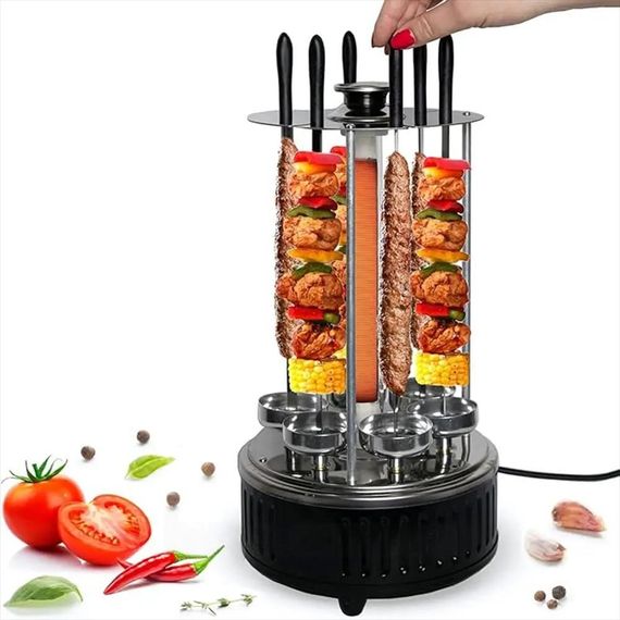 Електрошашличниця вертикальна на 8 шампурів XPRO CB-7418 (46562-Cb 7418_1100) | Зображення 3