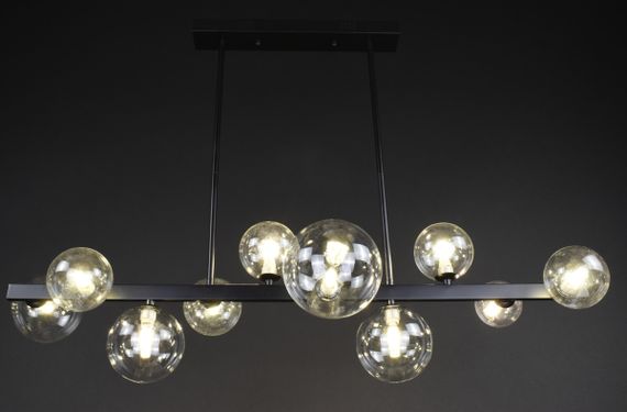 Люстра стельова на 10 лампочок 27864 Чорний 35-65х28х98 см. | Зображення 1