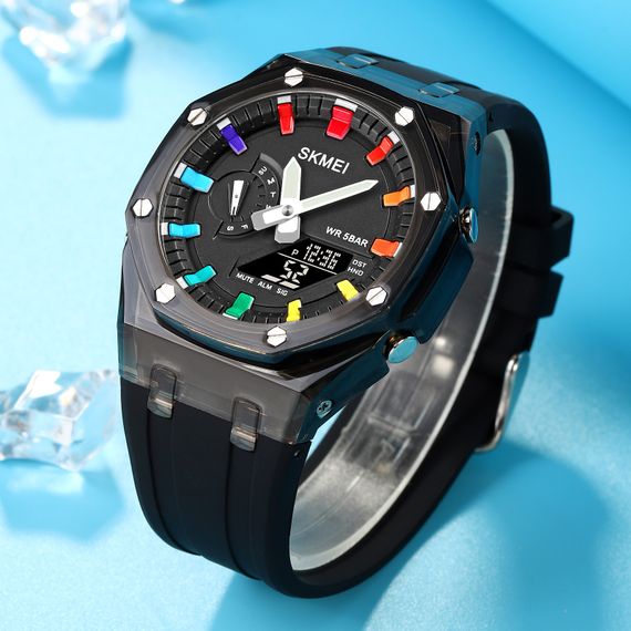 Наручний годинник Skmei 2100BKWT Black-White | Зображення 2