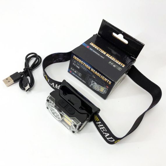 Налобный фонарь для рыбалки кемпинга YY-19B-3SMD+2COB(white+yellow+red), Мощный фонарь для рыбалки EB-58 | Зображення 3