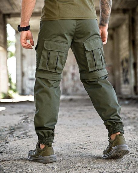 Тактичні штани шорти джогери MINISTERIUM олива ПП7807 | Зображення 2