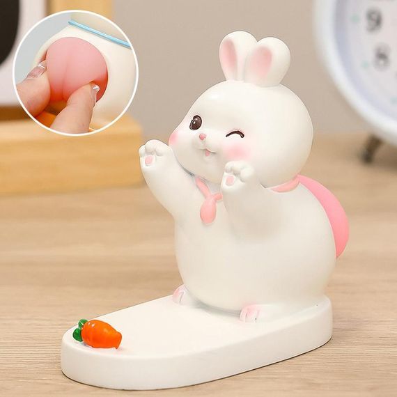 Підставка для телефону Funny Animals Rabbit With Carrot | Зображення 1