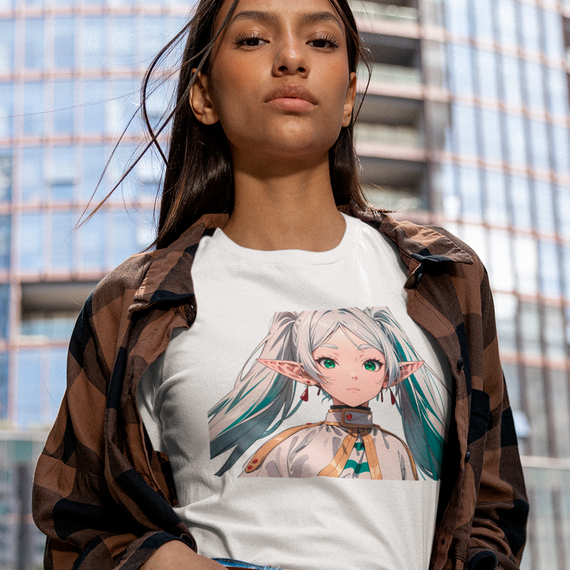 Футболка біла з принтом Frieren beyond journey's end Фрірен проводжає в останній шлях Frieren Кавун XS ФП012426XS | Зображення 1