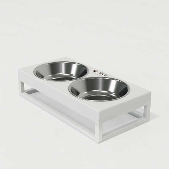 Миски на подставке для маленьких собак и котов Hollky Base XS (2 × 0,25 л) BXS-28145-WHWH | Зображення 7