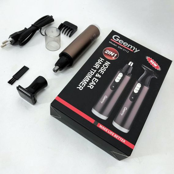 Портативне гоління GEMEI GM-3112 2в1, Електрична бритва тример для бороди, HY-805 Професійне гоління | Зображення 2