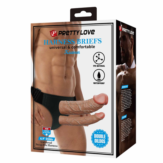 Мужской анально-вагинальный страпон PRETTY LOVE - Harnes Briefs KEAREN 6.9", BW-022106 sexstyle | Зображення 7