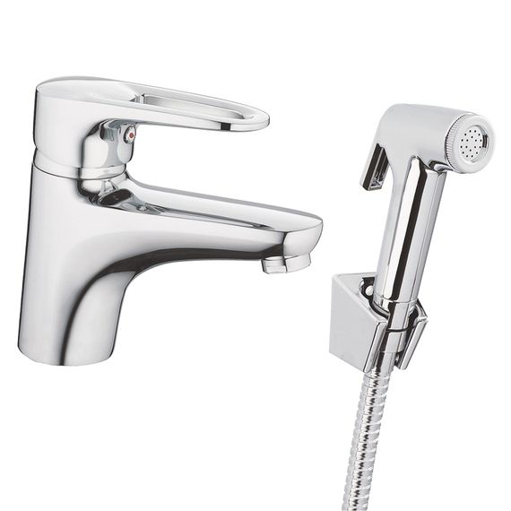 Змішувач для умивальника з виходом для гігієнічної лійки Haiba OPUS 001 (HB0682)