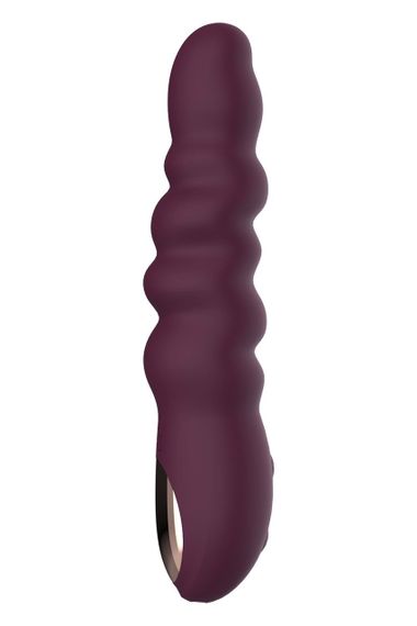 Вибратор классический рельефный Dream Toys ESSENTIALS Ripped Power Vibe, фиолетовый Sex Aura | Зображення 1