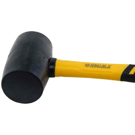 Киянка резиновая Sigma 450 г фибергласовая рукоятка. черная (4317361) | Зображення 2