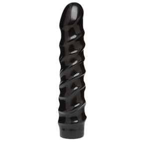 Дилдо Doc Johnson CodeBlack - 8 Inch Raging Vac-U-Lock із стимулювальним рельєфом, діаметр 3,8 см