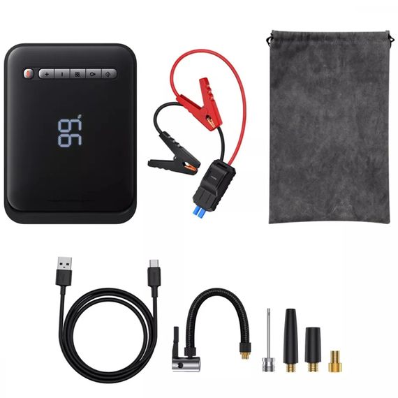 Пусковий пристрій (бустер) для автомобіля Baseus Super Energy Jump 8000 mAh (CGCN) Black | Зображення 2