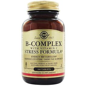 В комплекс Solgar B-Complex with Vitamin C Stress Formula 100 Tabs