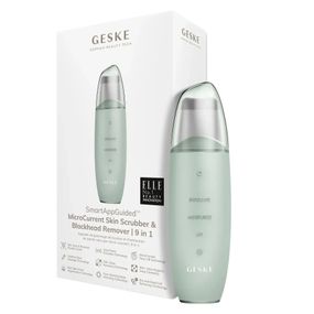 Микротоковый скраббер для кожи и устранение черных точек GESKE MicroCurrent Skin Scrubber&Blackhead Remover 9в1 magenta, Зеленый
