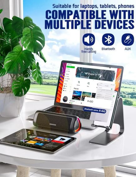 Портативна Bluetooth-колонка UOHHBOE C27-C з RGB-підсвіткою та захистом IPX5 | Зображення 6