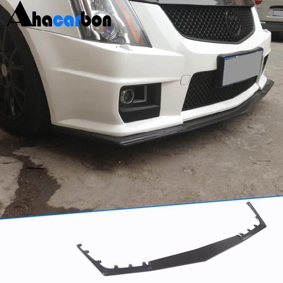Накладка на передній бампер Lip V1 (для CTS V Coupe, Карбон) для Cadillac CTS 2007-2014 рр