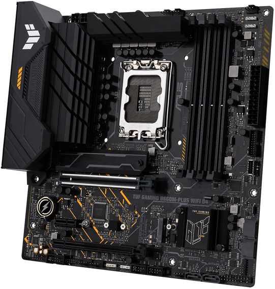 Материнcька плата ASUS TUF GAMING B660M-PLUS WIFI D4 s1700 B660 4xDDR4 M.2 HDMI DP Wi-Fi BT mATX (90MB1930-M1EAY0) | Зображення 4