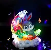 Музыкальная игрушка-ночник Зайчик на месяц YJ3043 | Зображення 2