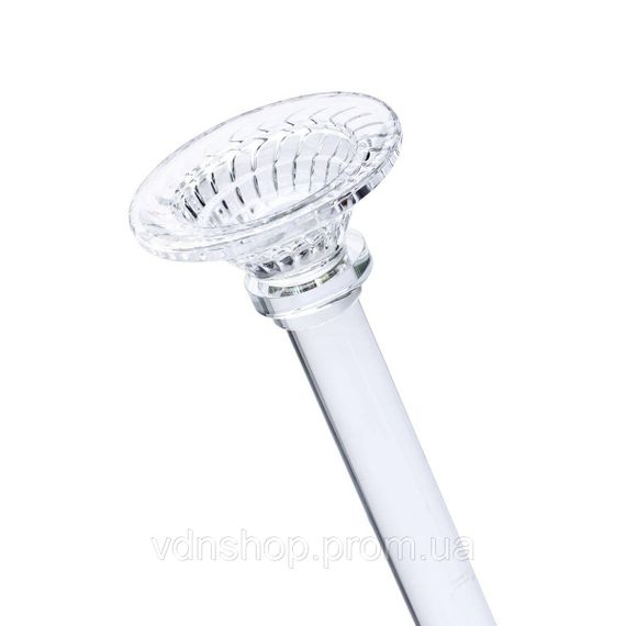 Підсвічник скляний на тонкій ніжці 9×29 см прозорий декоративний підсвічник на стіл HP-4-7S | Зображення 2